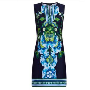 Split Neck Cotton Shift Dress